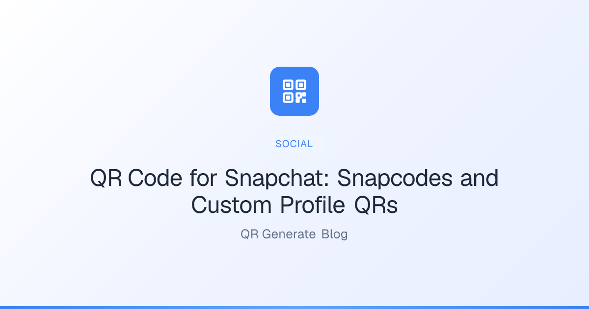 QR Code for Snapchat: Snapcodes and Custom Profile QRs: QR Generate ...