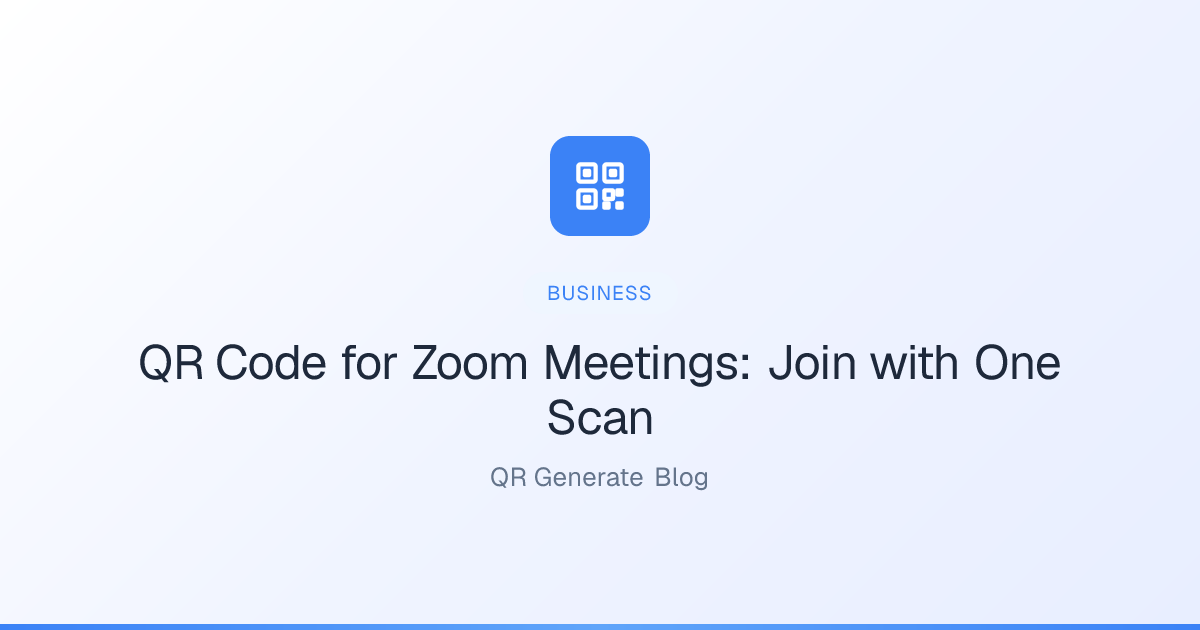 QR Code for Zoom Meetings: Join with One Scan: QR Generate Blog | QR ...