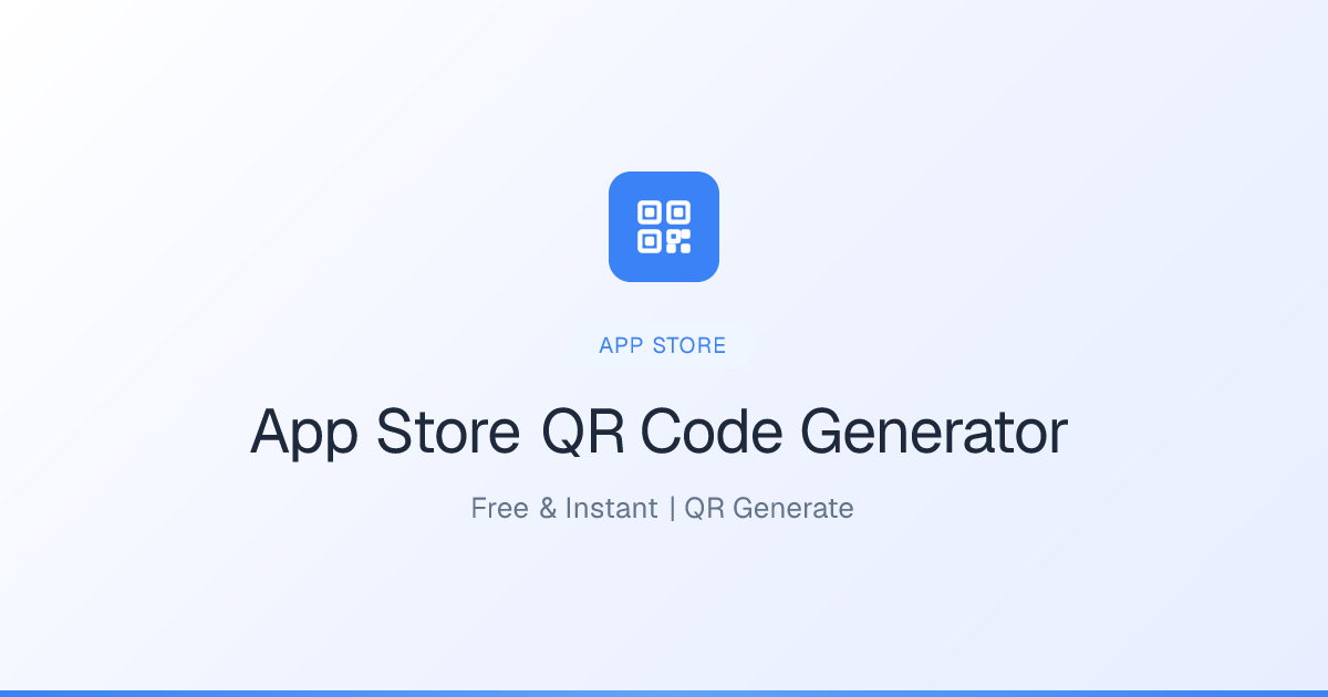 Free App Store QR Code Generator | QR Generate | QR Generate